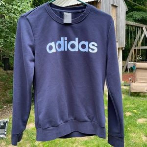 Adidas size small navy crew neck sweatshirt